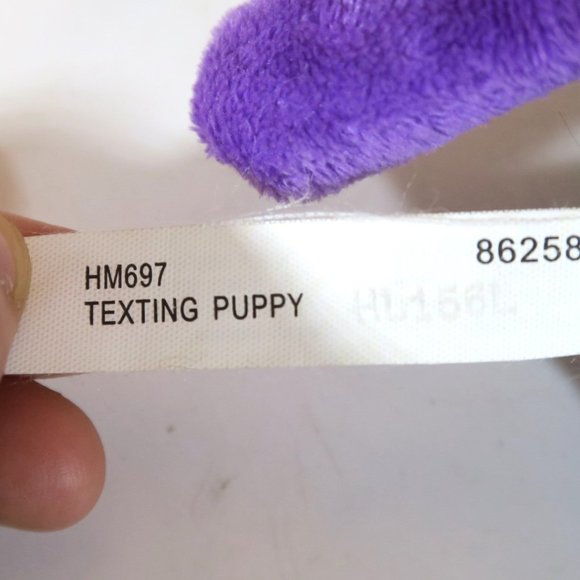 Webkinz Texting Puppy Ganz Purple Plush Stuffed Dog Animal Toy NO TAG /CODE - Picture 8 of 9